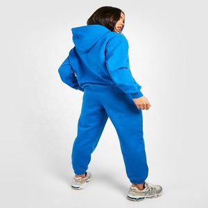 Ensemble 2 pièces unisexe personnalisé avec logo pour homme, grande taille, en molleton 100 % coton, respectueux de l'environnement, survêtement, pantalon de jogging et sweat à capuche pour le printemps et la salle de sport - Product Image 6