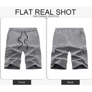 2025 Men's Casual Sporty Joggers Pants Cargo <b>Shorts</b> Polyester High Waist with Elastic Closure Drawstring Logo <b>Decoration</b> - Product Image 5