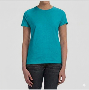 Camiseta Informal de Corte Regular para Mujer, Transpirable, de Secado Rápido, Tejido de Punto, Diseño Sólido, Manga Corta - Product Image 2