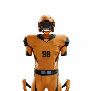 <b>Cheap</b> Bulk Custom Men's American Football Uniforms Front 100% Polyester Sublimation Breathable Quick Dry Short Plus Size All - Product Image 6