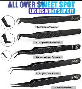 Pince à épiler à pointe en fibre sur mesure pour l'extension des cils 90 degrés pour l'application des cils pour les cils de volume 2D 6D 15D - Product Image 4