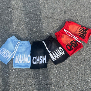 Shorts de sport décontractés en molleton de coton pour hommes, style motard, streetwear Y2K, délavé à l'acide, pour la gym et le basketball - Product Image 6