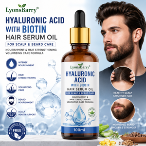 Suero Capilar con Ácido Hialurónico y Biotina LyonsBarry para el Cuidado del Cuero Cabelludo y la Barba, Fortalecimiento y Volumen del Cabello, 100 ml - Product Image 2