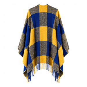 Capa personalizada de la hermandad Sigma Gamma Rho con logotipo bordado en la parte delantera, en bloques de color azul y dorado, para ropa femenina griega. - Product Image 3