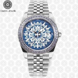 Reloj de Lujo Charm_Jewells de Acero Inoxidable con Caja Redonda de 36 mm, Cuarzo Analógico, Bisel con Diamantes, Moda Femenina - Product Image 4