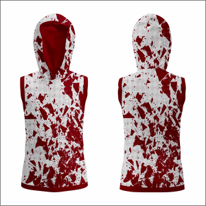 เสื้อฮู้ดแขนกุดสำหรับฤดูร้อนแบบกำหนดเอง น้ำหนักเบา ระบายอากาศได้ดี แห้งเร็ว พิมพ์ลายแบบ Sublimation ผลิตจากโพลีเอสเตอร์ 100% สำหรับทีมกีฬา - Product Image 2