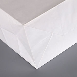 Custom Printed Logo White Kraft <b>Paper</b> <b>Packaging</b> Bag for Jewelry Cosmetics Shoes Clothing with Gift Shopping Handle - Product Image 4