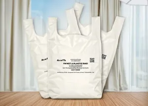 W Cut Biodegradable <b>Compostable</b> PE Shopping <b>Bags</b> Flexo Printing Heat Seal UKHI Brand-Wholesale Custom Orders Haryana Other - Product Image 2