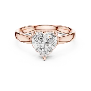 Bague de fiançailles solitaire en diamant de laboratoire taille cœur 1,5 carat 7,50x7,50 mm, sertie à griffes, tige fine et confortable, design intemporel pour mariée - Product Image 6