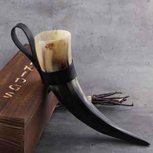 High-quality Eco-Friendly Organic Material Viking Drinking Horn <b>Stand</b> with Animal Design Light <b>Weight</b> Accepts Custom Logo - Product Image 1