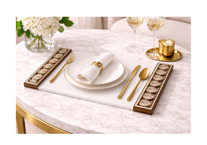 Luxury Mother of Pearl Inlay Acrylic Wood <b>Handle</b> Serving Tray Arabic Style Handmade Rectangular Decorative Tray Ramadan & Eid - Product Image 6