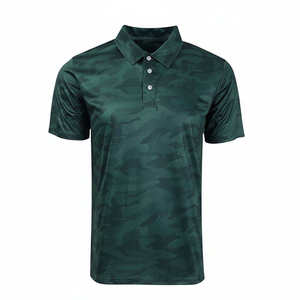 Polo camouflage pour homme, manches courtes, séchage rapide, polyester tissé, style décontracté, polos pour homme - Product Image 1