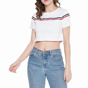 Nueva Camiseta Corta de Manga Corta para Mujer, Moda Sólida y Sencilla, Top Corto Informal Personalizado de Verano para Mujer - Product Image 3