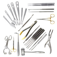 Instruments chirurgicaux orthopédiques vétérinaires de qualité hospitalière, réutilisables, en acier inoxydable, 26 pièces, ensemble de chirurgie osseuse de petite taille, Debonairii