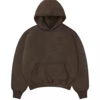 Vente en gros Sweat à capuche unisexe épais 100% Coton, Mode Hiver, Logo en relief, Broderie 3D, Couleur unie, Style Sport Décontracté - Product Image 5