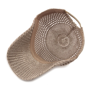 Gorra de béisbol de verano de color liso, transpirable, de tela de rizo, deportiva, de malla, para exteriores, sombrero para el sol, ajustable, unisex, de tela común - Product Image 3