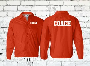 Chaqueta Deportiva Personalizada para Hombre, con Cierre de Cremallera Grueso, Resistente al Viento, Transpirable, de Algodón, con Logotipo Largo Impreso - Product Image 5