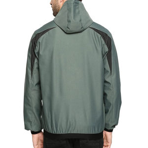 Blouson bomber à capuche pour homme, imperméable, réversible, rembourré, coupe-vent, fermeture éclair, couleur unie, vêtements d'hiver, nylon/coton, motif - Product Image 3