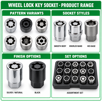 Clé à douille pour écrous de roue à cannelures de 1/2 pouce, outil de démontage de roue automobile OEM