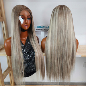 Raw Vietnamese Hair Super Double Drawn Highlight Color HD Lace Front <b>Wigs</b> Hight Quality Glueless <b>Wigs</b> Human Hair for <b>Black</b> Women - Product Image 2