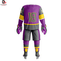 Uniforme de Hockey sobre Hielo Hecho en Fábrica, 100% Poliéster, Transpirable, Ligero, Duradero, Calidad Premium, Fácil de Mantener, Personalizable