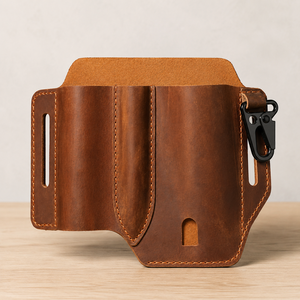 Customizable Leather Waist <b>Tool</b> <b>Bag</b> with Multiple Pockets Belt Clip Utility Pouch for Electricians Carpenters Mechanics DIY Work - Product Image 1