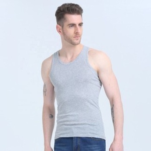 Haute qualité 100% coton léger été tous les jours plaine décontracté sans manches chemises sous-vêtements de base superposition débardeurs pour hommes - Product Image 2