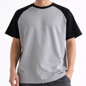 Camiseta Deportiva de Manga Corta para Hombre, Estilo Raglán, Cuello Redondo, Algodón, Diseño Bicolor, Premium, Cómoda y Transpirable - Product Image 1