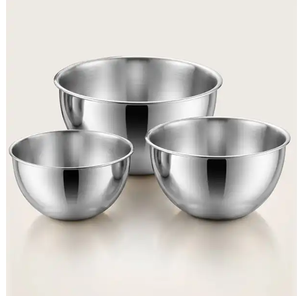 Bol de service élégant en acier inoxydable plaqué argent pour les collations et les fruits, compatible lave-vaisselle, à prix abordable - Product Image 2