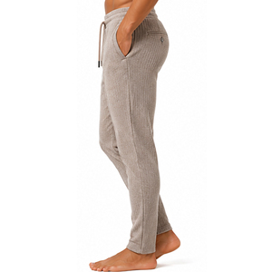 Mens Casual Waffle Knit <b>Trousers</b> Slim Fit Textured Pants <b>Elastic</b> Drawstring <b>Waist</b> Comfortable Daily Wear Jogger Bottoms Custom - Product Image 4