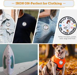 Parche Termoadhesivo Bordado Divertido de Ganso con Diseño de Meme, de Tela y PVC, con Forma de Flor, para Mochilas, Arnés de Perro, Ropa y Sombreros - Product Image 4