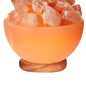 Lampe en sel de l'Himalaya ronde, polie, en cristal naturel, décoration d'intérieur, Feng Shui, lumière ambiante, éclat chaleureux - Product Image 4