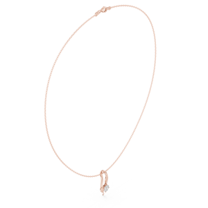Collar de Diamantes en Oro, Corte Brillante Redondo Minimalista, Joyería para Mujer para Uso Diario y Profesional, con Certificación IGI - Product Image 1