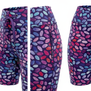 Shorts imprimés taille haute élégants pour femmes, vente en gros, compressifs, extensibles, pour l'entraînement, la course, respirants, personnalisables - Product Image 4