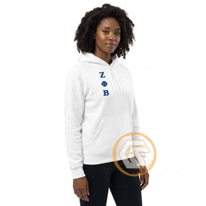 GREEK TREASURES Sweat à capuche personnalisable pour adultes, hiver, Zeta Phi Beta, pour femmes, broderie machine sur le devant, respirant, 100% coton - Product Image 4