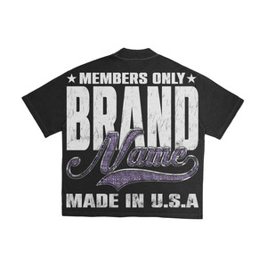 Camisetas Oversize con Estampado DTG Completo para Hombre, Lavado Vintage, 100% Algodón, Estilo Casual Urbano, Corte Relajado Personalizado, Cuello Redondo, Ropa OEM - Product Image 2