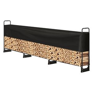 Porta Legna da Esterno Impermeabile 150 x 14 x 46 cm, Supporto in Ferro per 300 kg con 1/2 Tronco di Legna Incluso - 1 Set - Product Image 5