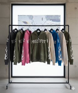 ผู้ผลิตชั้นนำ เสื้อฮู้ดซิปสตรีทแวร์ปักลายแบบทำเก่าสไตล์วินเทจ ผ้าคุณภาพดี ราคาถูก - Product Image 4