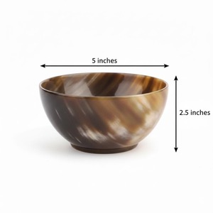 Cuencos para Ensalada de Estilo Animal Hechos a Mano y Pulidos, Recuerdo de Boda de Lujo, Artesanía de Cuerno Natural para el Hogar - Product Image 6