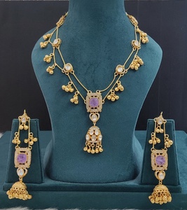 Elegante conjunto de collar tradicional de Cachemira con hermosos pendientes de Cachemira, joyería étnica nupcial ideal para fiestas y bodas. - Product Image 3