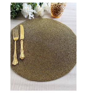 Latest Pieces <b>Beaded</b> <b>Placemats</b> High Selling Luxury Eco-Friendly <b>Beaded</b> <b>Placemats</b> for Dining Table Mats - Product Image 2