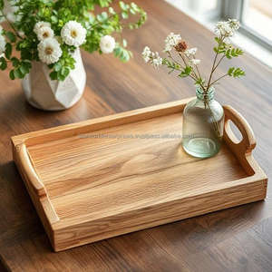 Elegante bandeja de madera para funciones de boda, celebraciones, café, té, desayuno y exhibición de alimentos - Product Image 5