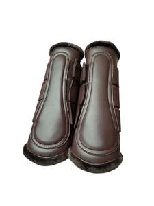 Fabricant professionnel de produits d'équitation, bottes équestres en cuir verni, protections de tendons pour chevaux, prix usine. - Product Image 1