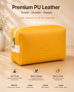 Bolsa de Aseo de Viaje de Gran Capacidad, Impermeable, de Cuero PU Personalizado, Organizador de Maquillaje, con Cierre Metálico, Etiqueta Privada OEM - Product Image 1
