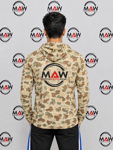 Sweat-shirt de pêche camouflage bleu pour homme MAW, anti-UV UPF 50, manches longues, avec cache-visage et chapeau - Product Image 4
