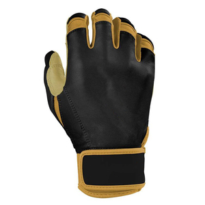 Guantes de Béisbol de Cuero en Oferta, Cierre de Velcro en los Dedos, Excelente Agarre, Color Amarillo Personalizado - Product Image 5