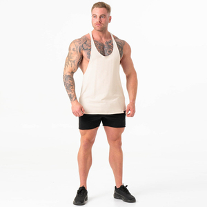 Débardeur de musculation Stinger en Spandex/Coton Écologique Séchage Rapide Doux Respirant Coupe Musculaire Décolleté Profond OEM Marque Privée - Product Image 6