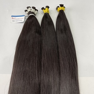 Precio de fábrica Extensiones de cabello a granel negro natural mejor calidad 100% cabello humano vietnamita sin enredos sin desprendimiento Listo para enviar - Product Image 4