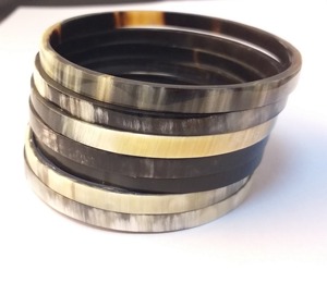 Buffalo Horn Bangle Natural Color Premium Handmade Smooth - Product Image 5