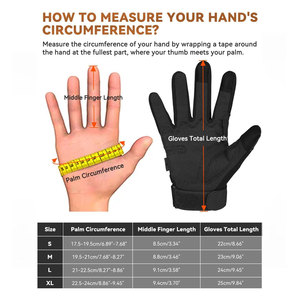 Gants tactiques pour hommes compatibles avec les écrans tactiles, protection rigide des phalanges et rembourrage de la paume pour la conduite à moto - Product Image 5